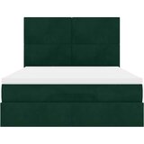  Ottoman krevet s madracima i LED diodama tamnozeleni 140x190 cm baršun | shoptok.hr