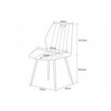 MID.YOU Set Stolov Christin, Antracit, 2 Kos | Shoptok.si