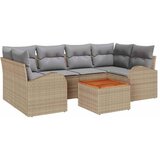  Sjedeća garnitura za vrt 7 kom. Bež i krema poliratan 234 x 124 x 69 cm | shoptok.hr