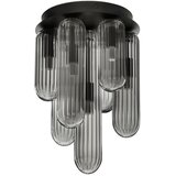 Nova Luce Siva steklena stropna svetilka s steklenim senčilom Gustave – | Shoptok.si
