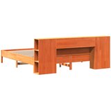  s regalom za knjige bez madraca 200x200 cm od borovine | shoptok.hr