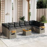  11-dijelni set vrtnih sofa od poliratana s jastucima sivi | shoptok.hr
