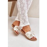 Lewski Shoes Slides With Decoration Natural Leather Zazoo 3667 Aged Gold Cijene