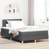 vidaXL Box Spring postelja z vzmetnico temno siva 120x200 cm tkanina Cene