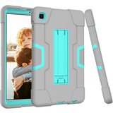 NIKCORP Ovitek za Samsung Galaxy Tab A7 Lite 8,7 oklepljen s stojalom, robustna troslojna zaščita proti udarcem, silikon, siv, (5000139294) | Shoptok.si