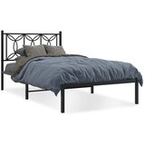  Metalni okvir za krevet s uzglavljem crni 100x200 cm | shoptok.hr