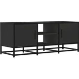 TV ormarić crni 100 x 35 x 41 cm konstruirano drvo i metal | Eponuda.com