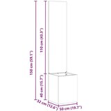 vidaXL Zaslon za zasebnost v vrtu Bela 32 x 140 cm Mnogi jeklo | Shoptok.si