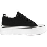 Shelvt Black women's sneakers with a thick sole | shoptok.hr