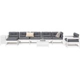 10-dijelni set vrtnih sofa bijeli od masivne borovine | shoptok.hr