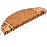 vidaXL samoljepljivi otirači za stepenice 15 kom bež 65 x 21 x 4 cm | shoptok.hr