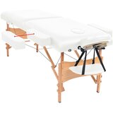  Sklopivi stol za masažu s 2 zone debljina 10 cm bijeli | shoptok.hr