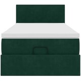  Otomanski krevet s madracem i LED tamnozeleni 80x200cm baršun | shoptok.hr