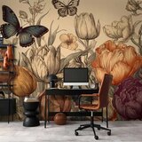  Foto tapeta - Colourful tulips on a cream background 400x280 | shoptok.hr