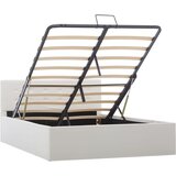 The Living Store Dvižni posteljni okvir belo umetno usnje 120x200 cm - Posteljni Okvir, (21525671) | Shoptok.si