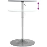  Barski stol bijeli 60 x 60 x 90 cm drvo i kromirani čelik | shoptok.hr