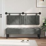  Držeće uzglavlje Zidne Tamno siva 130 x 55 x 5 cm Baršun - Tamno siva 120 cm bez LED | shoptok.hr