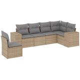  6-dijelni set vrtnih sofa s jastucima bež od poliratana | shoptok.hr