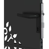  Vrtna vrata Crna 110 x 130 cm Čelik s praškastim premazom | shoptok.hr
