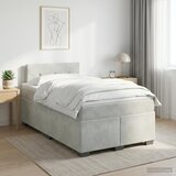  Boxspring krevet s madracem Svjetlosiva 120 x 200 cm Baršun | shoptok.hr