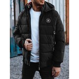 DStreet Kurtka męska zimowa pikowana z kapturem czarna | shoptok.hr
