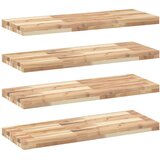 vidaXL Viseče police 4 kosi 80x30x4 cm neobdelan masiven les akacije, (5000307498) Cene