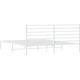  Metalni okvir za krevet s uzglavljem bijeli 193x203 cm | Eponuda.com