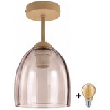 Brilagi LED plafonski luster R GLASS 1xE27/60W/230V Ø 17 cm bež/zadimljeno bež Cene