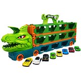Kamion s dinosaurima i opružnim tračnicama za bacač automobila 4u1 | shoptok.hr