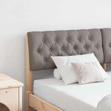 vidaXL Tapecirani uzglavlje Sivo-smeđa 135 cm Čvrsto borovo drvo Cijene