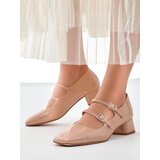 Resti Patent leather women’s pumps on a block heel with straps Vible | shoptok.hr