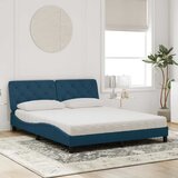  Krevet s madracem plavi 160x200 cm baršunasti | shoptok.hr
