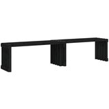  The Living Store Vrtna klop raztegljiva črna 212,5x40,5x45 cm trdna borovina - Vrtna Klop, (21445433) | Shoptok.si