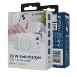 Gembird TA-UC-PDQCW20-01-W 2u1 QC 3.0 20W punjac za telefon + Apple Watch, white | ePonuda.com