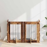 Vrata za pse s postoljem 4 pcs Staro drvo 60 x 80 cm | shoptok.hr