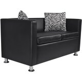Maison Chic kavč - Sofa - Kanape dvosed umetno usnje črne barve, (21726762) Cene