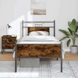 vidaXL Posteljni okvir brez vzmetnice hrast 80x200 cm inženirski les | Shoptok.si