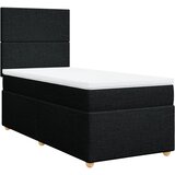 vidaXL Krevet s oprugama i madracem crni 100 x 200 cm od tkanine | shoptok.hr