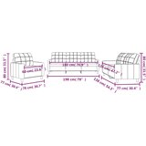  3-dijelni set sofa s jastucima crni od tkanine | shoptok.hr