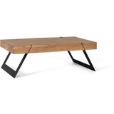 GINER Y COLOMER Klubska mizica iz akacijeve in naravne kovine, (22147386) | Shoptok.si