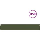 vidaXL Robniki za trato 50 kosov Olivno zelena Hladno valjano jeklo | Shoptok.si