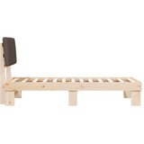  Posteljni okvir z oblazinjenim vzglavjem Taupe 75 x 190 cm, (5000101771) | Shoptok.si