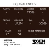 AK Interactive S.C.C. No.1A Very Dark Brown 17ml - 3rd Gen Akrilna Boja AK11384 | Eponuda.com