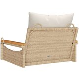 vidaXL Klupa za ljuljanje s jastucima bež 63x62x40 cm od poliratana | shoptok.hr