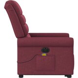 vidaXL Električni masažni naslonjač na podizanje od tkanine boja vina | shoptok.hr