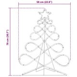 vidaXL Svjetlo u obliku božićnog drvca Šareni 80 x 56 cm PVC | shoptok.hr