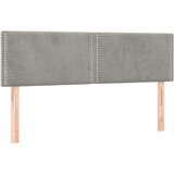  Posteljno vzglavje svetlo sivo 144x5x78/88 cm žamet, (20737655) | Shoptok.si