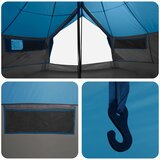 Tipi šator s krovom Plava 700 x 700 x 395 cm Poliester i čelik | shoptok.hr