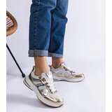 Gemre Elayne fabric sports sneakers with gold inserts | Shoptok.si