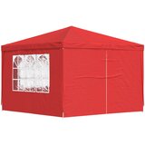 Šator za zabave 300 x 300 x 255 cm Crvena PE i čelik | shoptok.hr